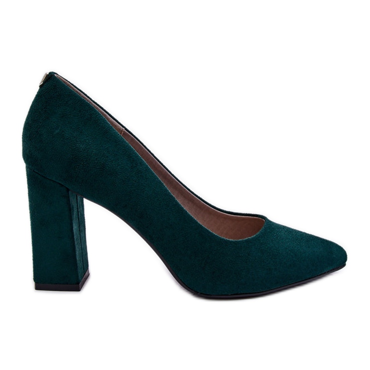Décolleté con Tacco in Pelle Scamosciata Sergio Leone PB216 Verde
