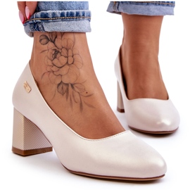 Décolleté Sul Tacco Sergio Leone PB178 Beige Perla