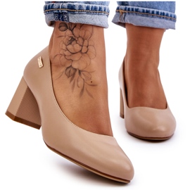 Décolleté Sul Tacco Sergio Leone PB178 Beige