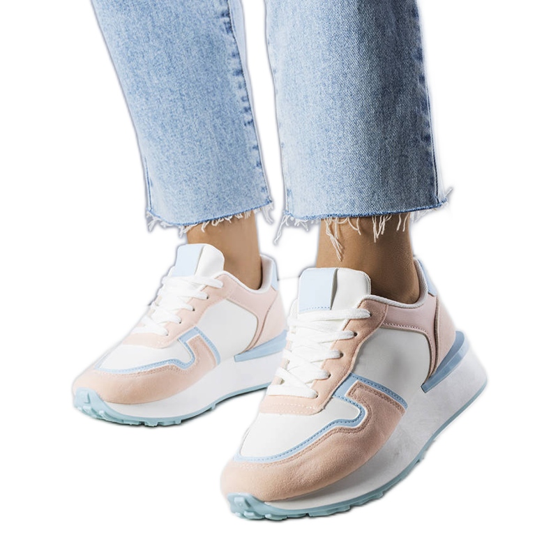 Sneaker rosa con plateau di Blanche
