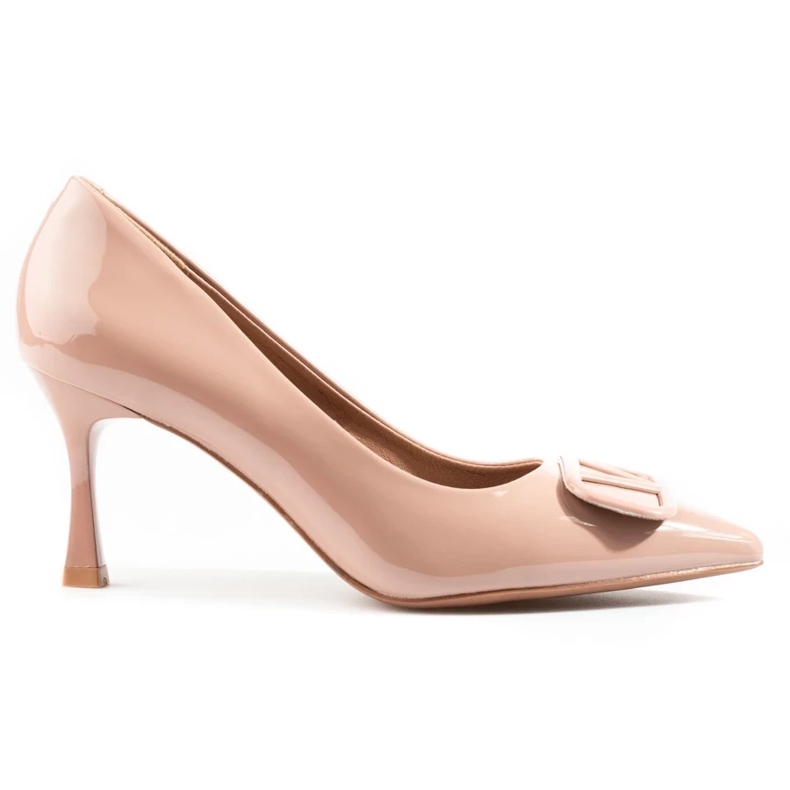 Décolleté Vinceza da donna con decoro beige