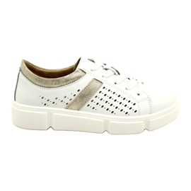 Sneakers in pelle traforata Filippo DP4531/23 WH GO
