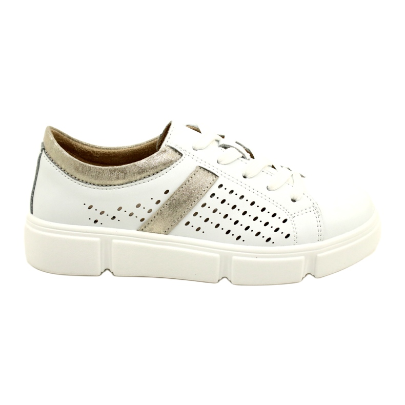 Sneakers in pelle traforata Filippo DP4531/23 WH GO