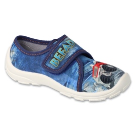 Pantofole per bambini Befado 974X507 blu auto