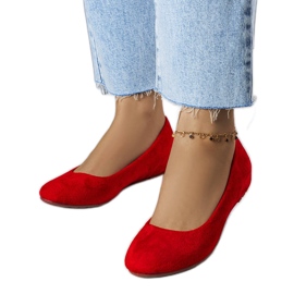 Ballerine rosse con zeppa bassa di Sylvia rosso