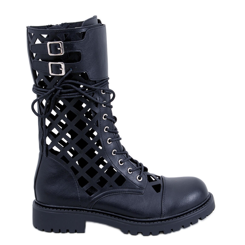 BM Stivali traforati Brady Black nero