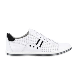 Polbut Scarpe casual da uomo 1801P bianche con nero bianco