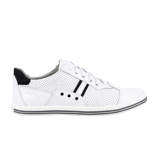 Polbut Scarpe casual da uomo 1801P bianche con nero bianca