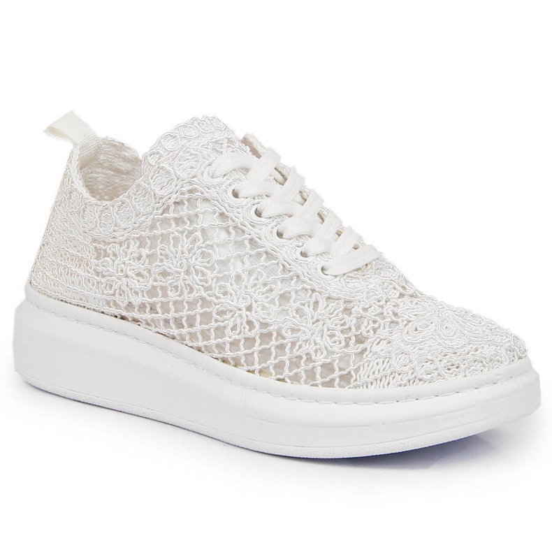Scarpe stringate da donna sulla piattaforma bianca Artiker 50C1115