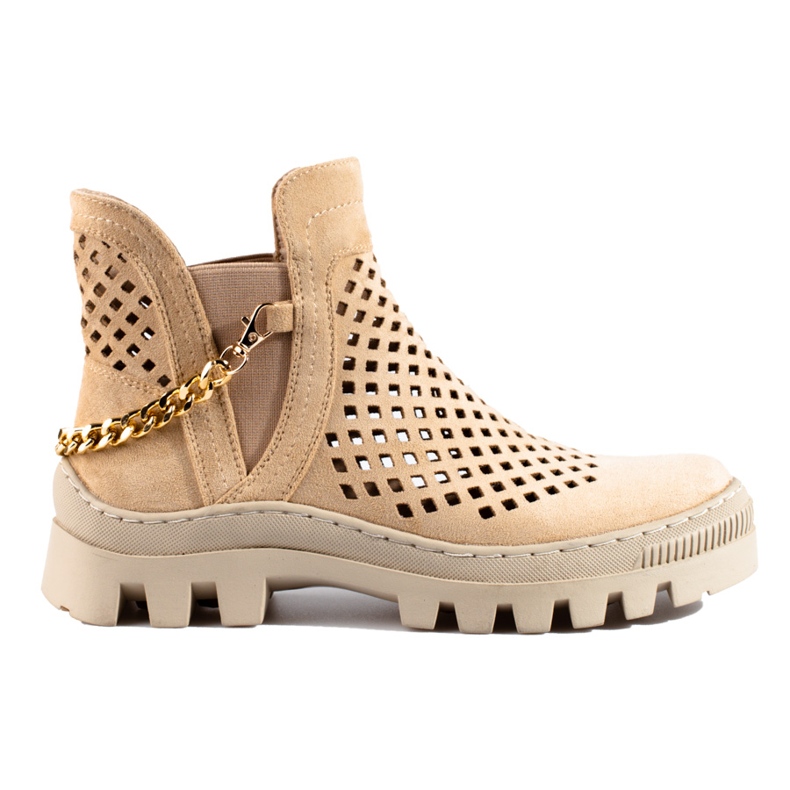 Stivali traforati da donna Potocki Beige