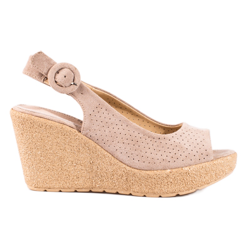 Sandalo con zeppa Shelovet beige da donna