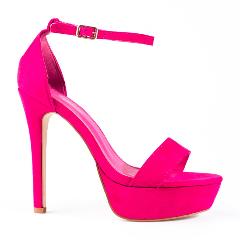 Sandali con plateau shelovet rosa da donna
