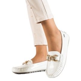Mocassini classici da donna Shelovet bianchi bianco