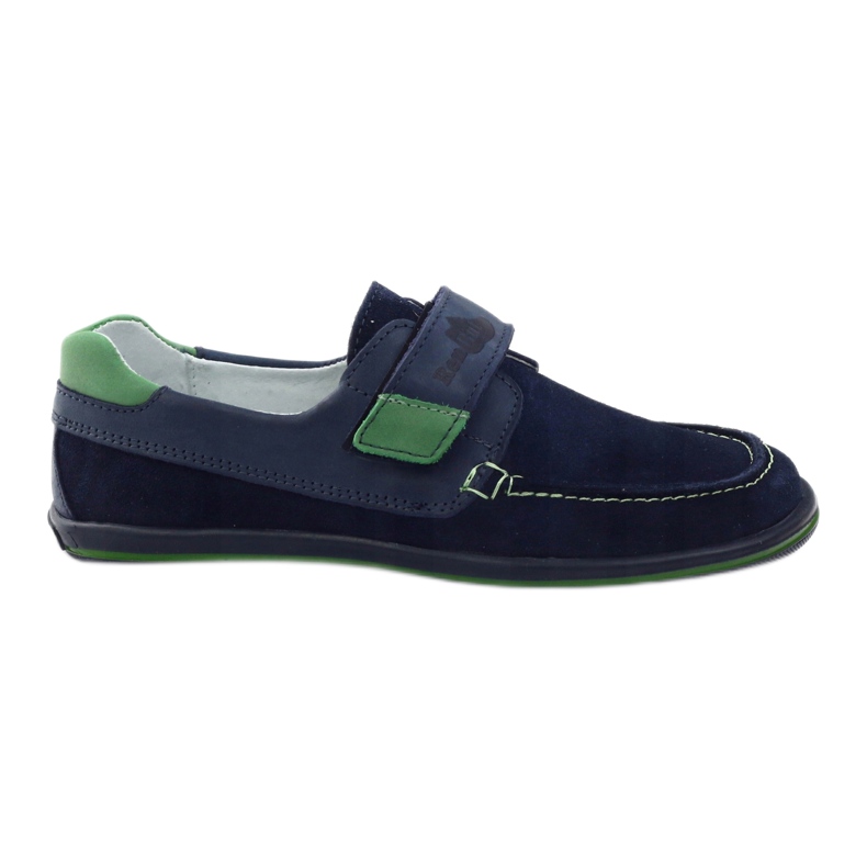 Scarpe da bambino in pelle con velcro RenBut 4249, blu navy