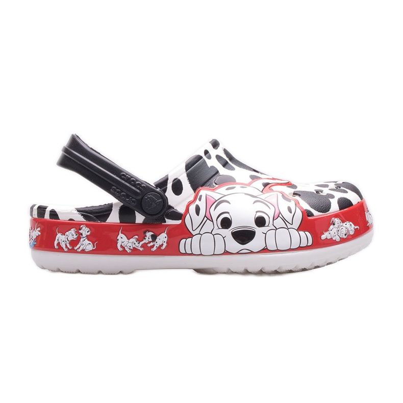 Zoccoli per bambini CROCS 101 Dalmatians Kids Clog 207485-100 bianca nero