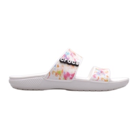 Pantofole da donna CROCS Classic Tie Dye Graphic 207283-928 bianco multicolore