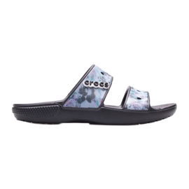 Ciabatte da donna CROCS Classic Tie Dye Graphic 207283-988 nero multicolore