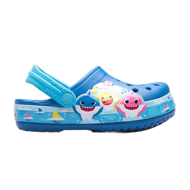 Zoccoli per bambini CROCS Fl Babyshark Band Clog T 207066-4JL blu