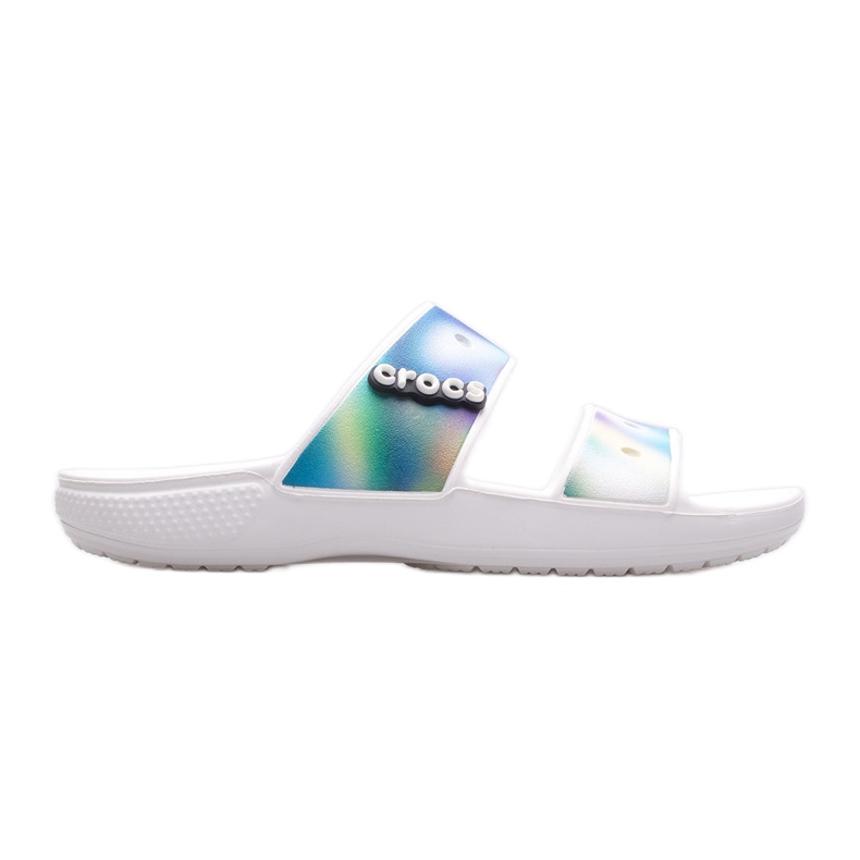 Ciabatte da donna CROCS Classic Solarized Sandal 207771-94S bianca multicolore