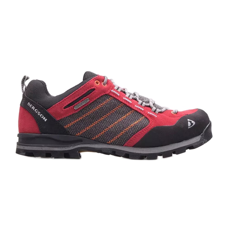 BERGSON Kadam Low Stx scarpe da trekking da uomo nero rosso