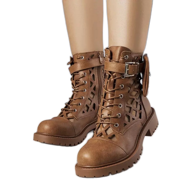 BM Stivali traforati marroni Cecelia marrone