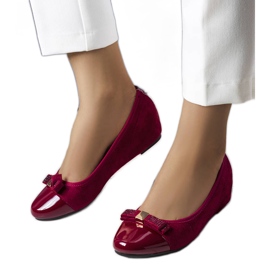 Ballerine bordeaux con zeppa indoor di Cailot rosso