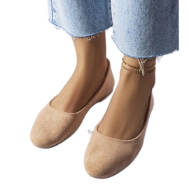 Ballerine beige con plantare in pelle di Lespérance