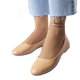 Ballerine beige con soletta in pelle di Truchon
