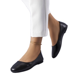 Ballerine nere con soletta in pelle di Truchon nero