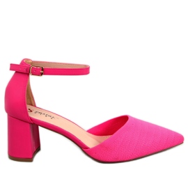 BM Décolleté con tacco e cintura Rossi Fucsia rosa