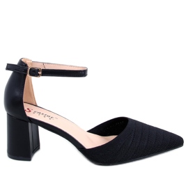 Seastar Décolleté con tacco e cintura Rossi Black nero