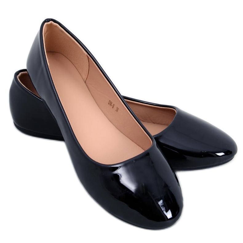 BM Cargil Ballerine laccate nere nero