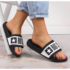 Pantofole sportive nere Big Star LL274739 bianco