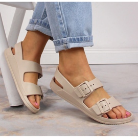 Sandali sportivi da donna in schiuma beige Big Star LL274746