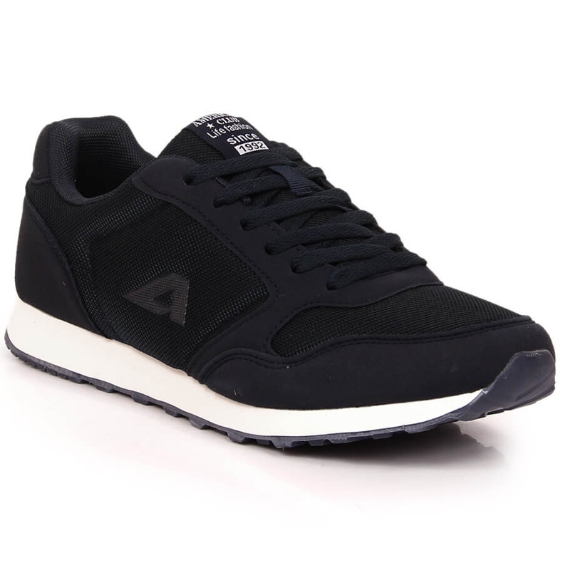 Scarpe sportive stringate American Club 136/23 blu navy