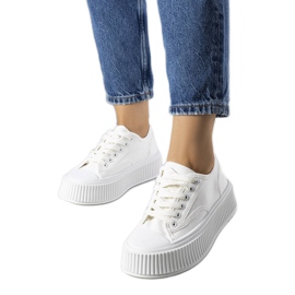 Sneakers bianche con plateau di Delores bianca