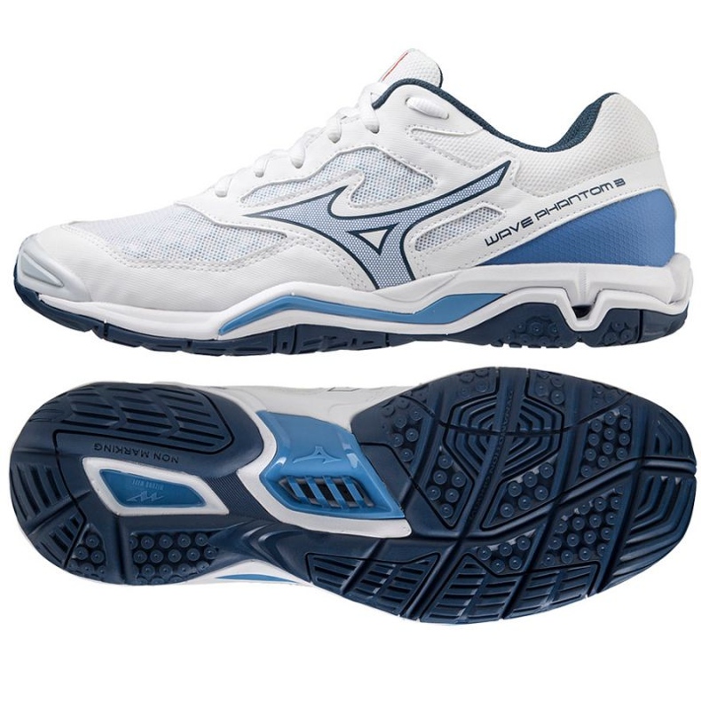 Scarpe da pallamano Mizuno Wave Phantom 3 M X1GA226022 bianca bianca