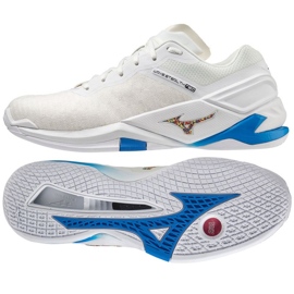 Scarpe da pallamano Mizuno Wave Stealth Neo M X1GA200100 bianco bianco