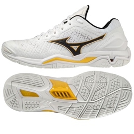 Scarpe da pallamano Mizuno Wave Stealth VM X1GA180013 bianca bianca