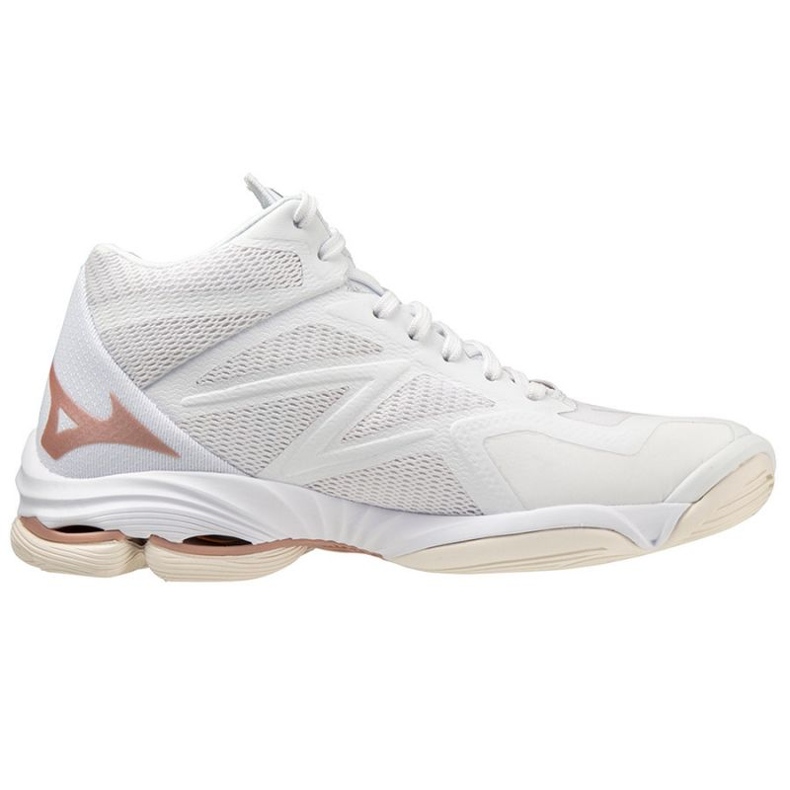 Scarpe da pallavolo Mizuno Wave Lightning Z7 Mid W V1GC225036 bianca bianca