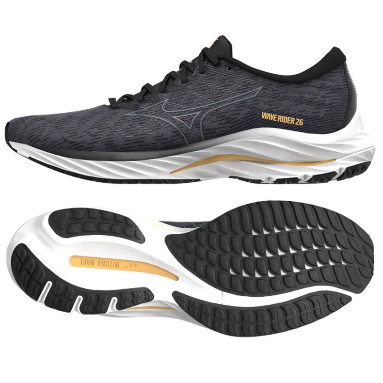 Scarpe da corsa Mizuno Wave Rider 26 M J1GC220302 nero
