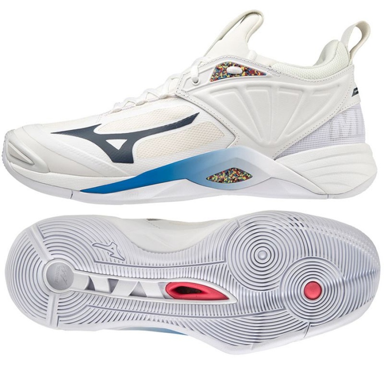 Scarpe da pallavolo Mizuno Wave Momentum 2 M V1GA211300 bianca bianca