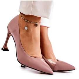 S.Barski Tamira stiletti rosa in pelle alla moda