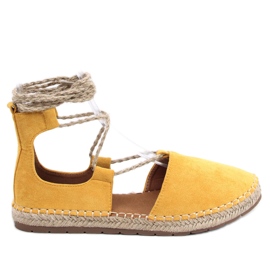 BM Espadrillas Espo gialle allacciate alla caviglia giallo