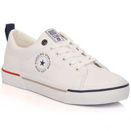 Sneakers da uomo in pelle ecologica bianca Big Star LL174209 bianco
