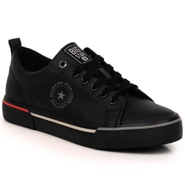 Sneakers nere da uomo realizzate in pelle ecologica Big Star LL174210 nero