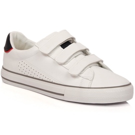 Sneakers da uomo in ecopelle con velcro Big Star bianca LL174632 bianco