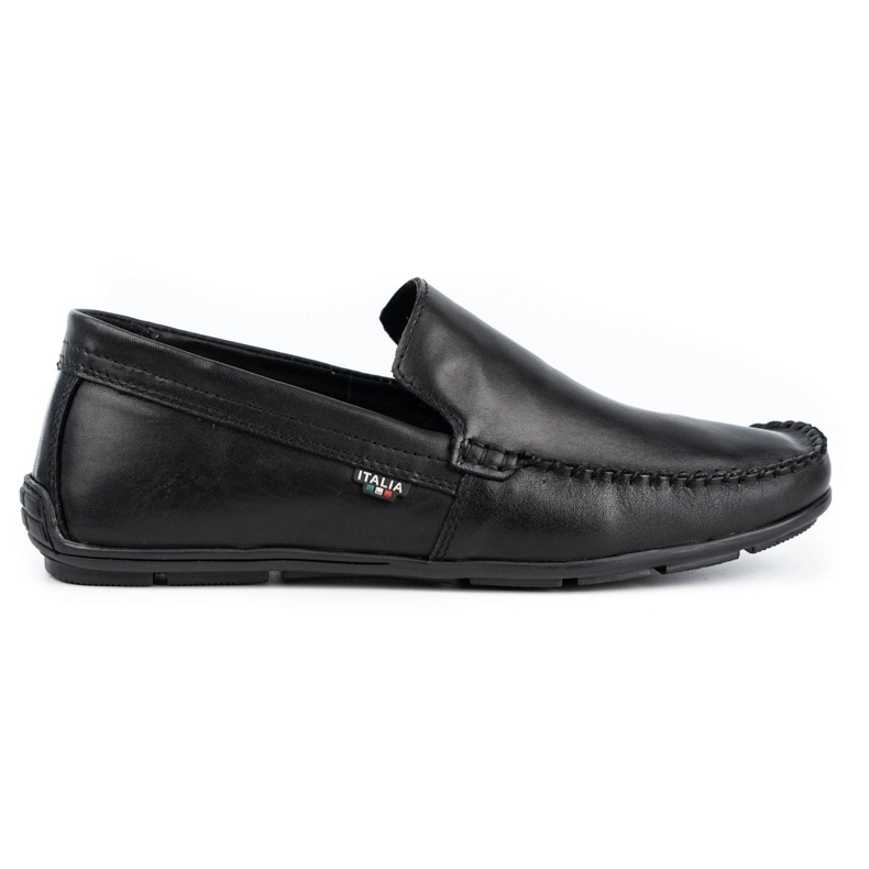 Olivier Mocassini da uomo in pelle 085KNT fiore nero