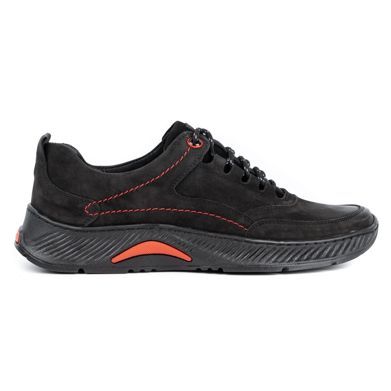 KOMODO Scarpa da uomo in pelle Sport 922K nabuk nero