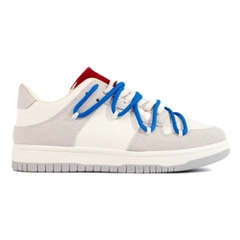 Sneakers Shelovet con lacci blu bianco